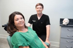 Patient smiling before treatment