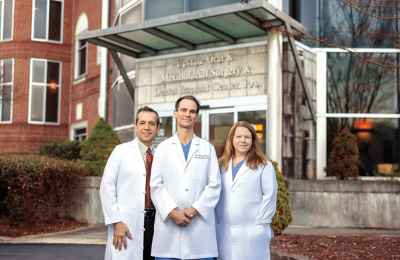 Doctors posing outside